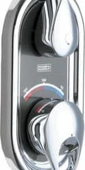 Outlet 🔥 Chicago Faucets Thermostatic Pressure Balancing Valve Trim Only with Tear Drop Controls in Polished Chrome ✔️