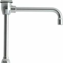 Best deal 👏 Chicago Faucets 8 in. Rigid/Swing Gooseneck Spout with Atmospheric Vacuum Breaker Polished Chrome ✔️