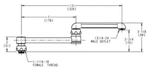 New โ Chicago Faucets Brass Double Jointed Swing Spout in Chrome Plated ๐ฅ 3 New โ Chicago Faucets Brass Double Jointed Swing Spout in Chrome Plated ๐ฅ