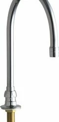 Outlet ❤️ Chicago Faucets Remote Rigid or Swing Gooseneck Spout in Polished Chrome 🤩
