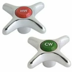 Best Sale 😀 Chicago Faucets 4-Arm Brass Handle in Polished Chrome 🌟