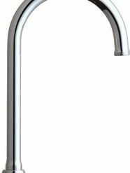 New 🎉 Chicago Faucets 5-1/4 in. Flow Control Rigid and Swing Gooseneck Spout in Polished Chrome ⌛