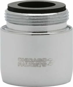 Brand new ๐ Chicago Faucets Male Inlet Pressure Compensating Flow Non-Aerating Outlet in Polished Chrome โจ 3 Brand new ๐ Chicago Faucets Male Inlet Pressure Compensating Flow Non-Aerating Outlet in Polished Chrome โจ