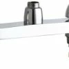 Budget ⌛ Chicago Faucets Double Wristblade Handle Deckmount Kitchen Sink Faucet 1/2 in. NPSM Connection in Polished Chrome 💯